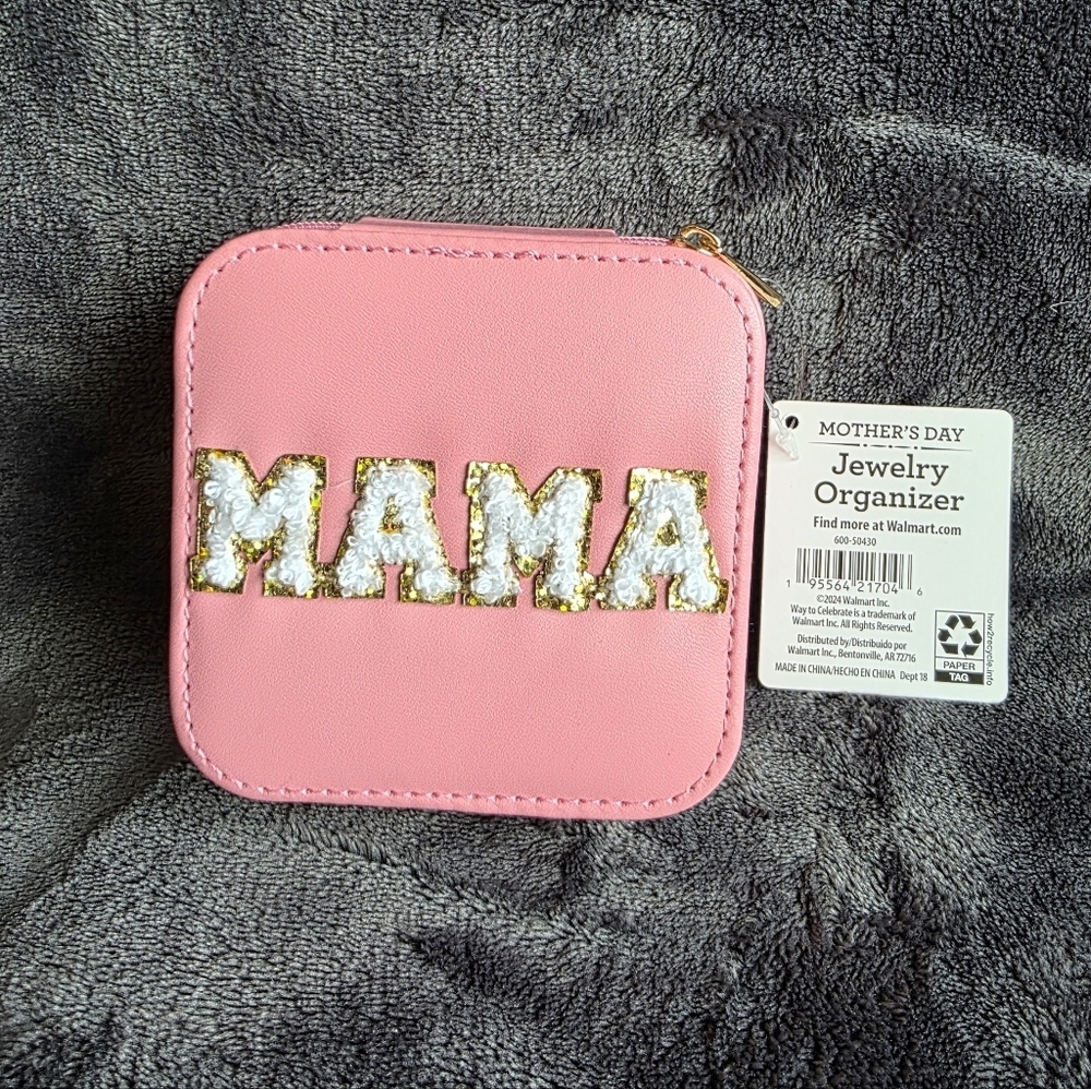 New celebrate it pink Mother's Day Mama Jewelry Organizer travel size, 4 × 4